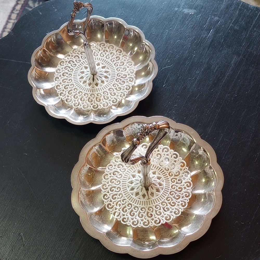 Vintage Silver Decorative Dish Set